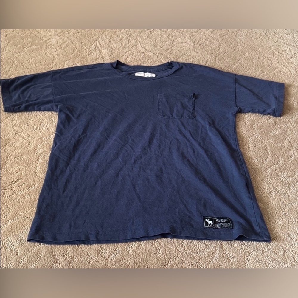 Abercrombie Kids Navy Pocket T-Shirt